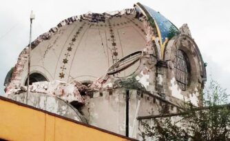 Colapsa cúpula de la Iglesia Nuestra Señora de las Ángeles, monumento histórico