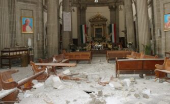 Parroquia de Ntra. Sra. de los Ángeles,  una de las más afectadas por el sismo