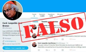 Crean cuentas falsas en Twitter y Facebook del Cardenal Leopoldo Brenes