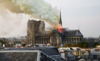 Se registra fuerte incendio en la catedral de Notre Dame