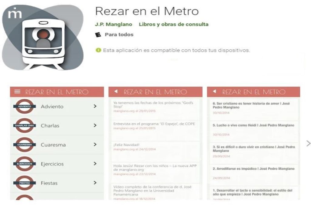 App Rezar en el metro.