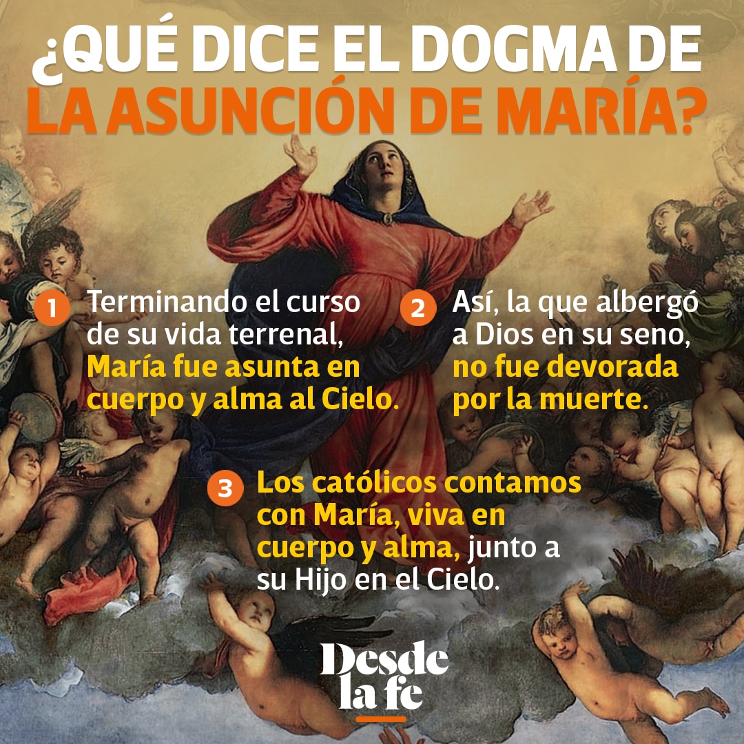 ¿Qué dice el dogma de la Asunción de María?