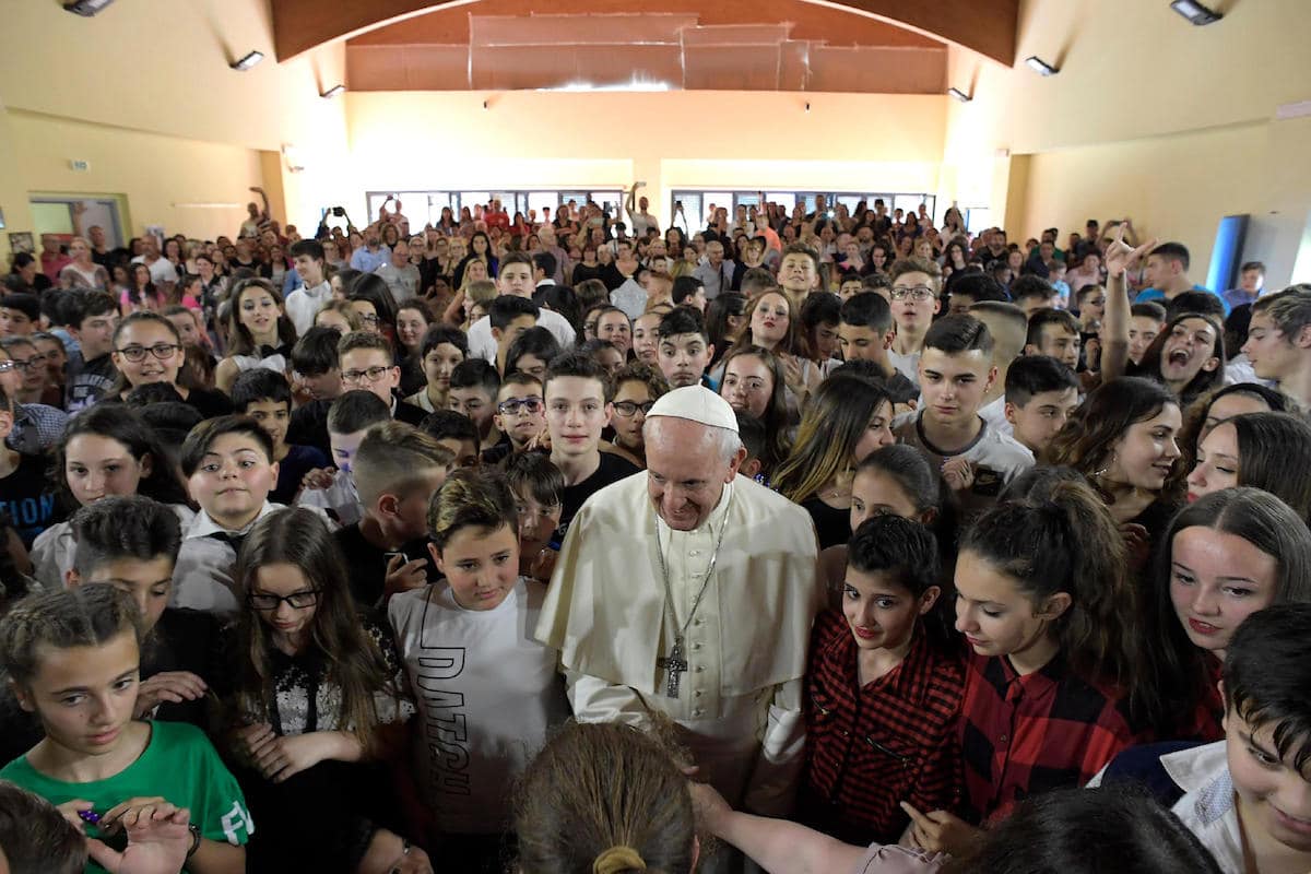 El Papa Visita La Escuela 'Elisa Scala' En Roma. Foto: Vatican Media