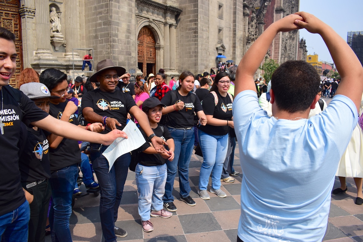 El rally de la Megamisión se llevó a cabo en el Centro Histórico de la Ciudad México. Foto: Ricardo Sánchez