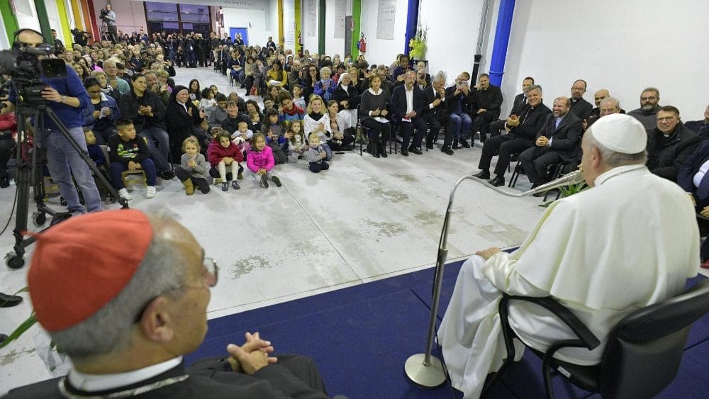 Visita del Papa Francisco a Cáritas Roma. Foto: Vatican Media