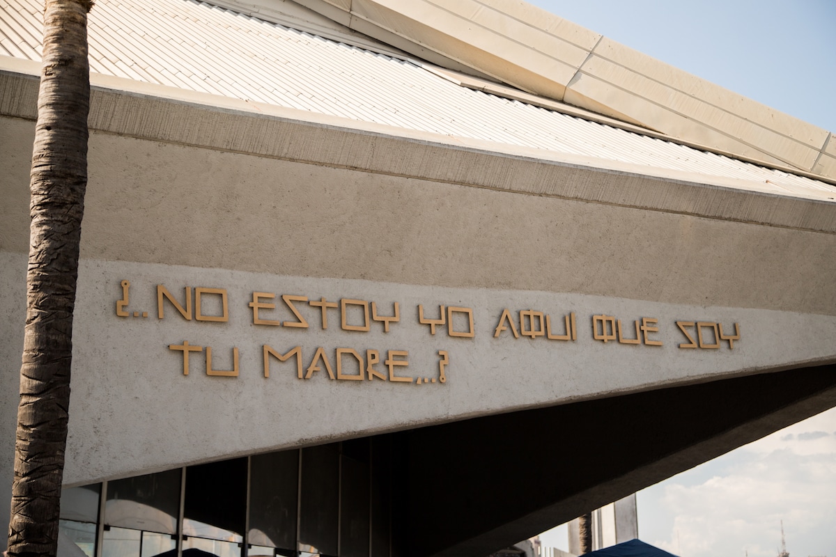 Grabado con tipografía de Fray Gabriel Chávez de la Mora. Foto: María Langarica