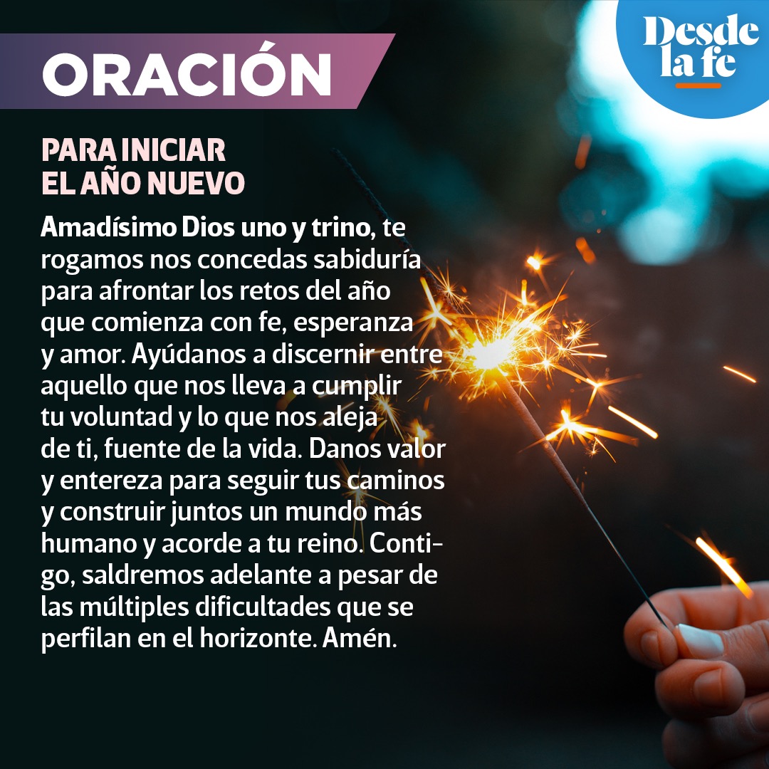 Oración para iniciar el Año Nuevo