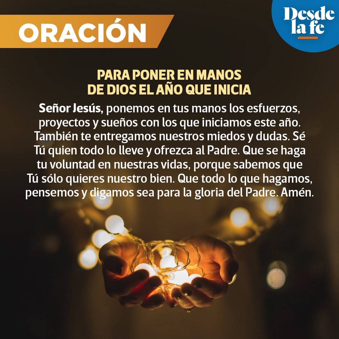 Oración para poner en manos de Dios el Año que nuevo