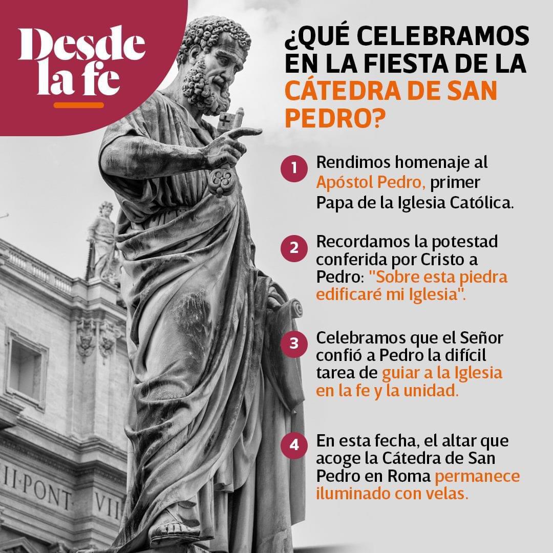 El 22 de febrero celebramos la Cátedra de San Pedro.