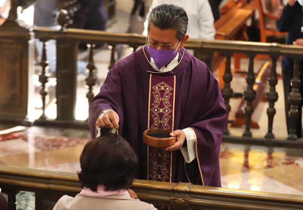 Miércoles de Ceniza 2021 en la Catedral de México. Foto: María Langarica