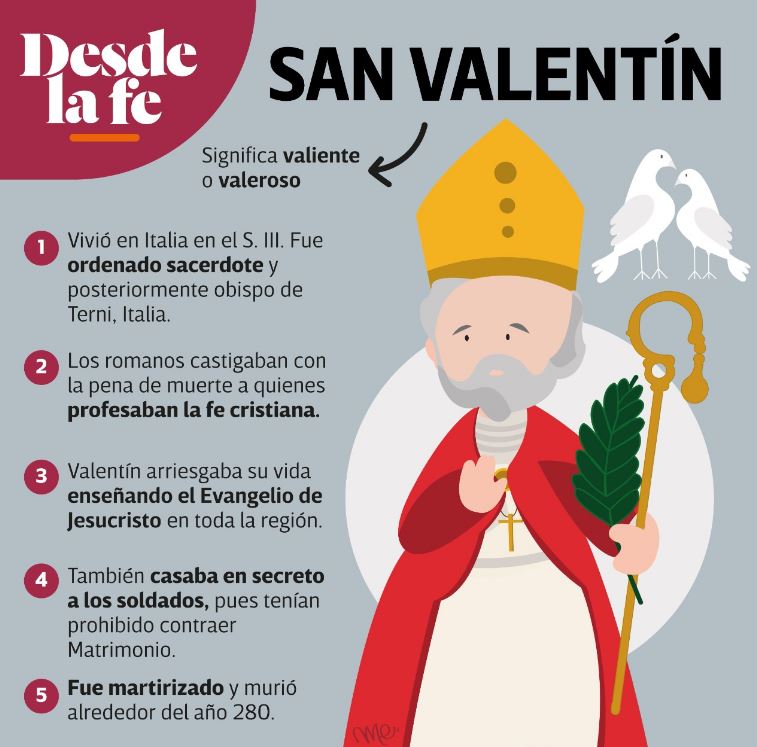 ¿Quién fue san Valentín?, patrono de los enamorados.