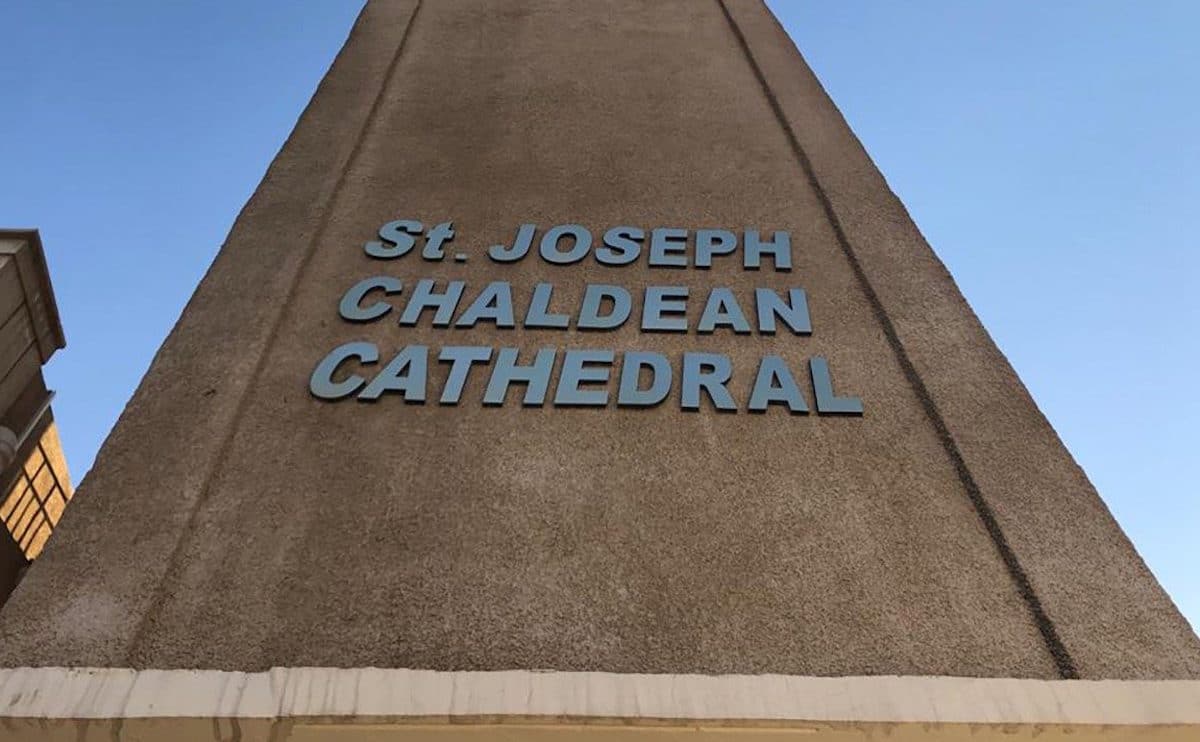 Exterior de la Catedral caldea de San José de Bagdad, Irak. Foto: Vatican Media