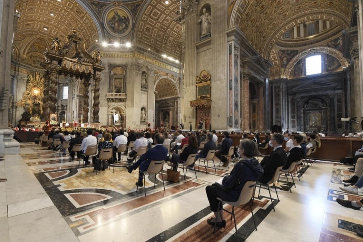 La Misa de Pentecostés 2021 en la Basílica Vaticana. Foto: Vatican Media.