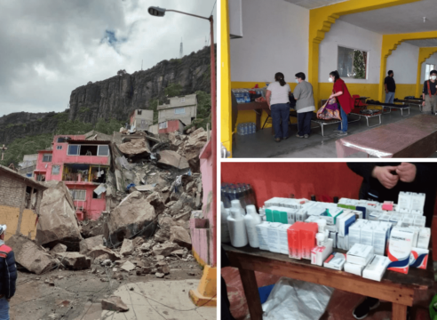 Comunidad católica se vuelca a ayudar tras derrumbe en el Chiquihuite