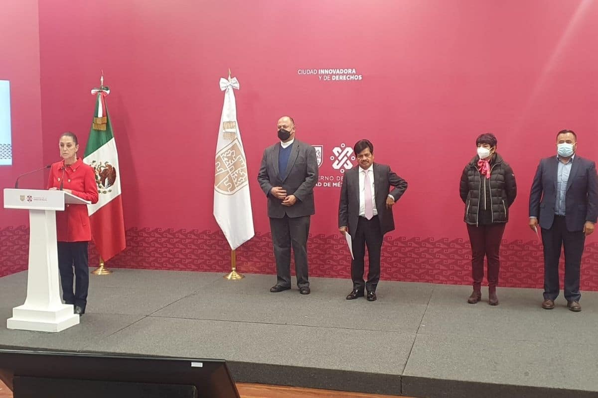 La jefa de gobierno de la Ciudad de México, Claudia Sheinbaum, en conferencia de prensa.