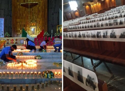 Con fotos y velas, fieles se hacen presentes en Basílica de Guadalupe