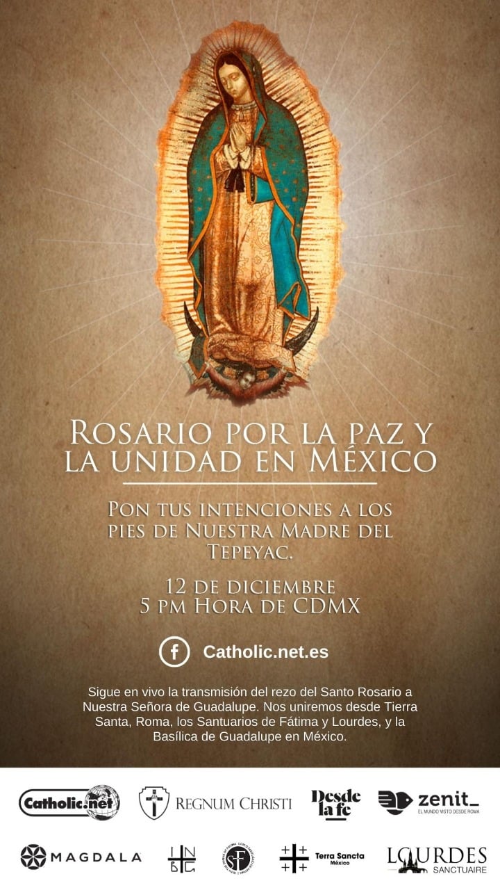 Rosario por la paz y la unidad en México.