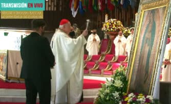 Cardenal Carlos Aguiar envía imagen de la Virgen de Guadalupe a penal federal de Tepic