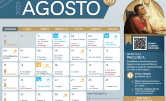 Calendario Agosto 2023 con fiestas religiosas para descargar