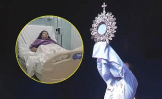 Mujer en coma despierta y llora al recibir la bendición con el Santísimo