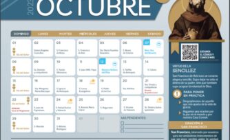 Calendario Octubre 2023 con festivos para descargar e imprimir gratis