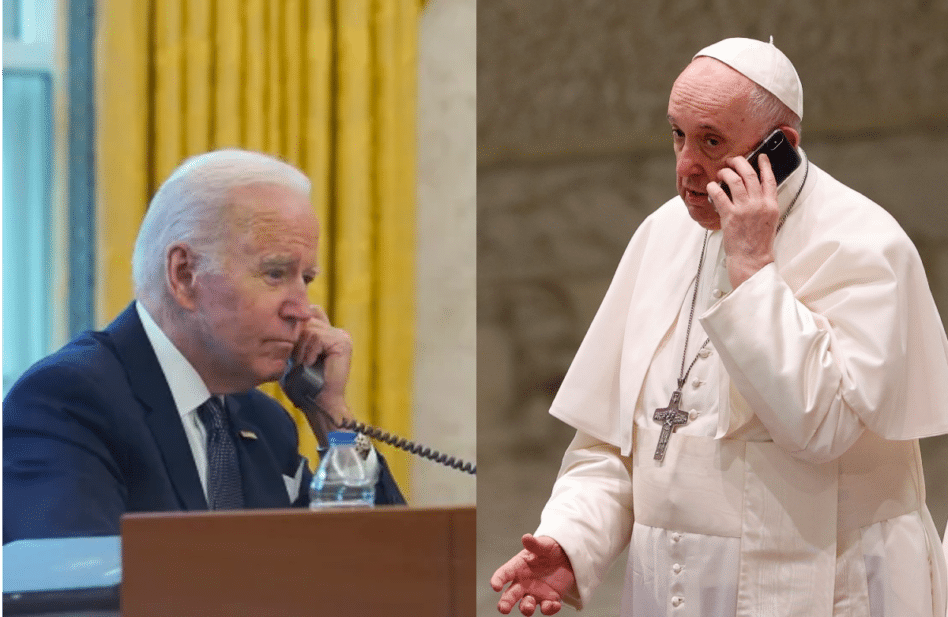 Papa Francisco llama a Biden para buscar caminos por la paz en Tierra Santa