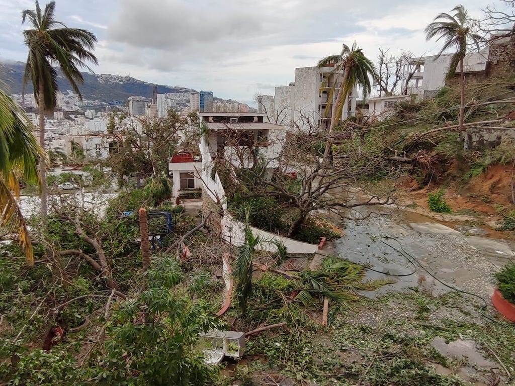 Fotografía del Seminario del Buen Pastor de la Arquidiócesis de Acapulco tras el huracán Otis / Foto: Seminario de Acapulco