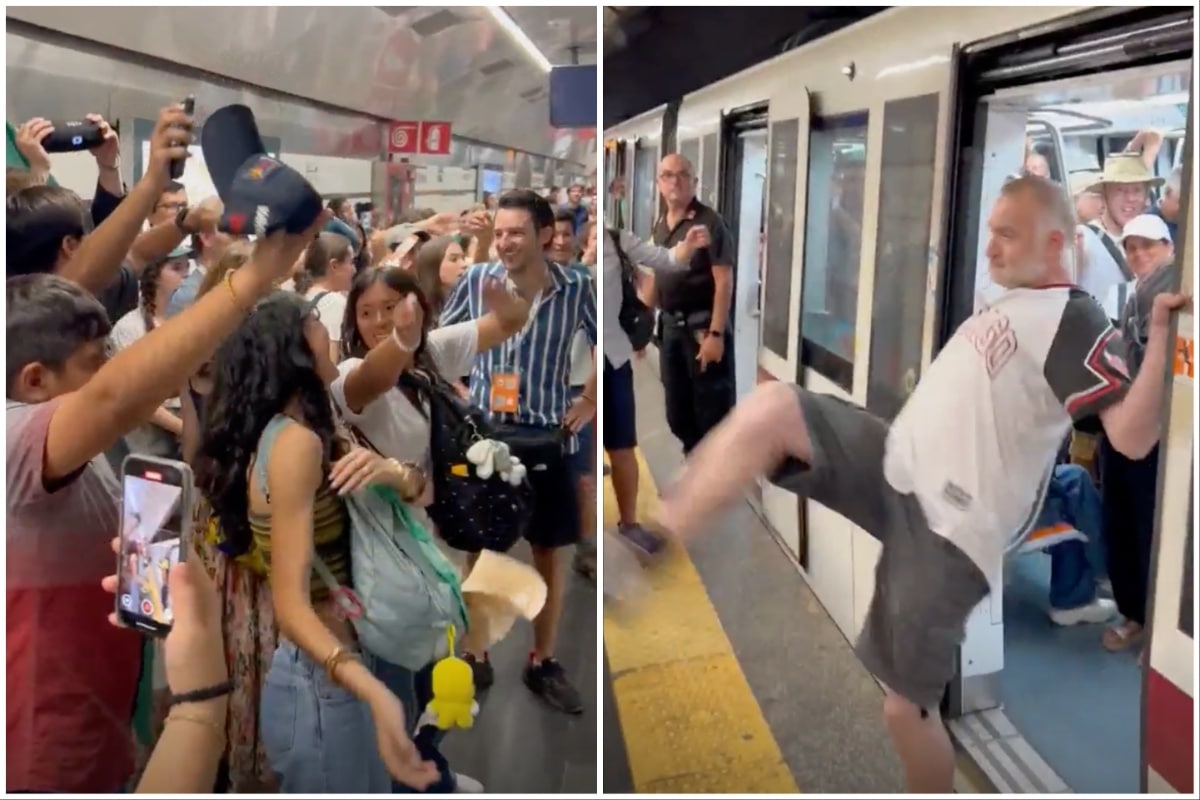 Del insulto al canto: la lección de paz que dieron unos jóvenes mexicanos en el metro de Roma