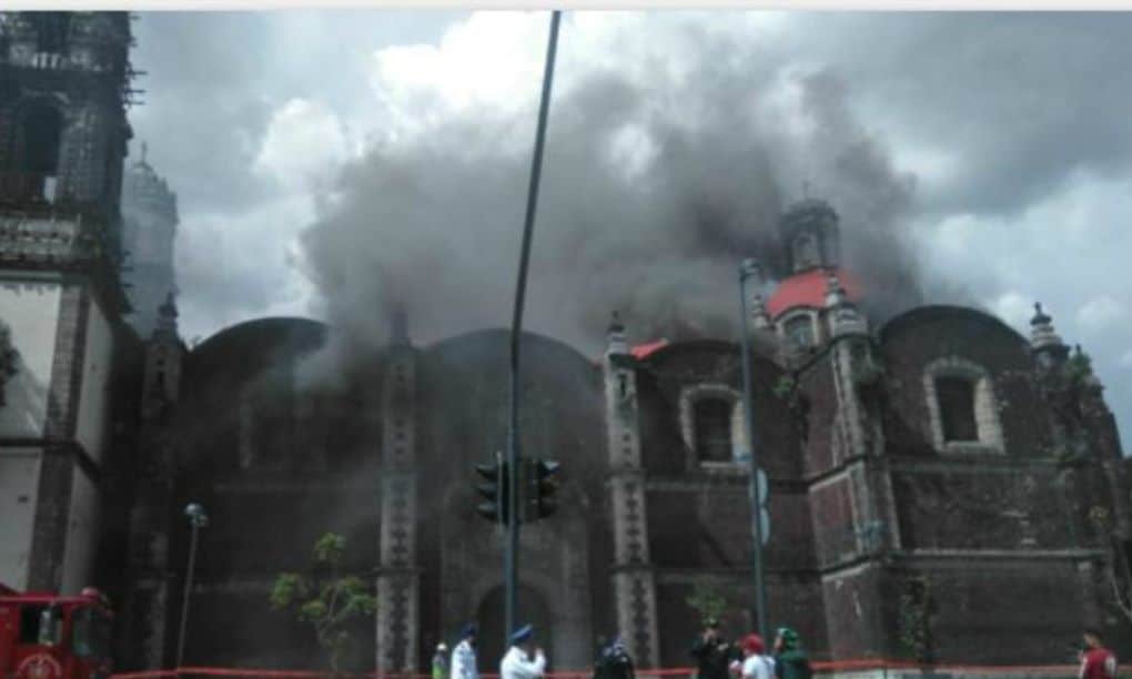 incendio 2019 en Parroquia Santa Veracruz