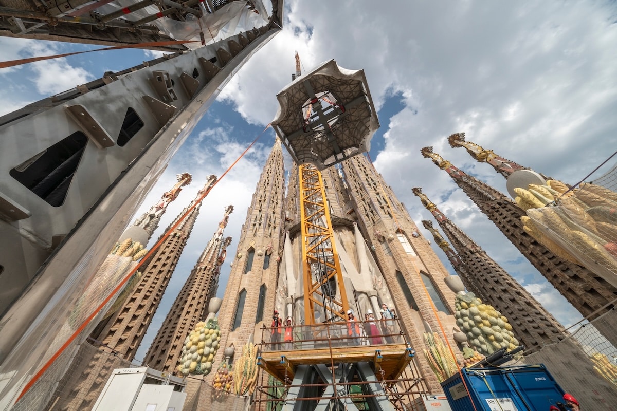 Construcción de la iglesia de la Sagrada Familia. Foto: Basílica de la Sagrada Familia