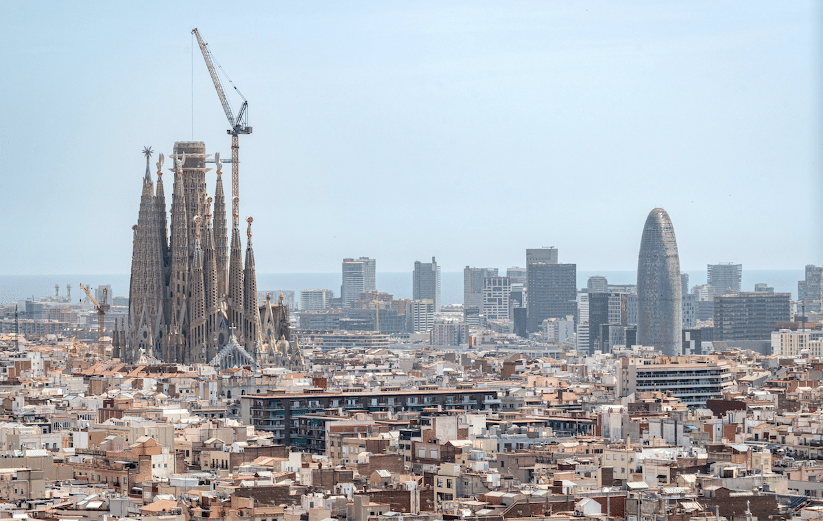Construcción de la iglesia de la Sagrada Familia. Foto: Basílica de la Sagrada Familia
