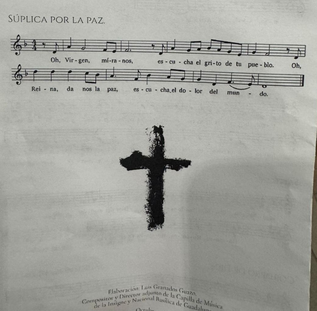 partitura suplica por la paz
